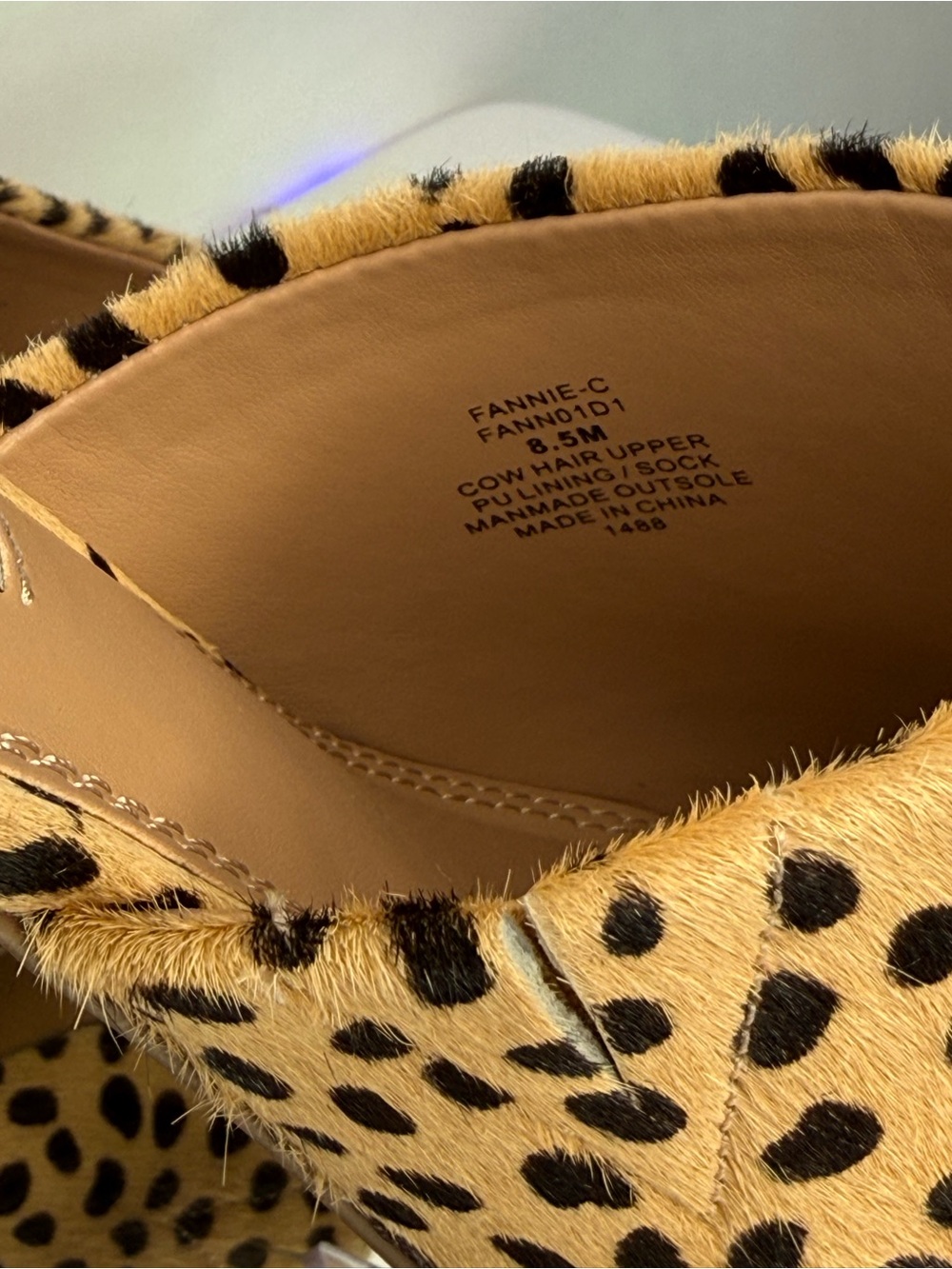 Steven Cheetah Print Tan and Black Pointed Slip-On Mules - Picture 7 of 8